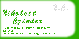 nikolett czinder business card